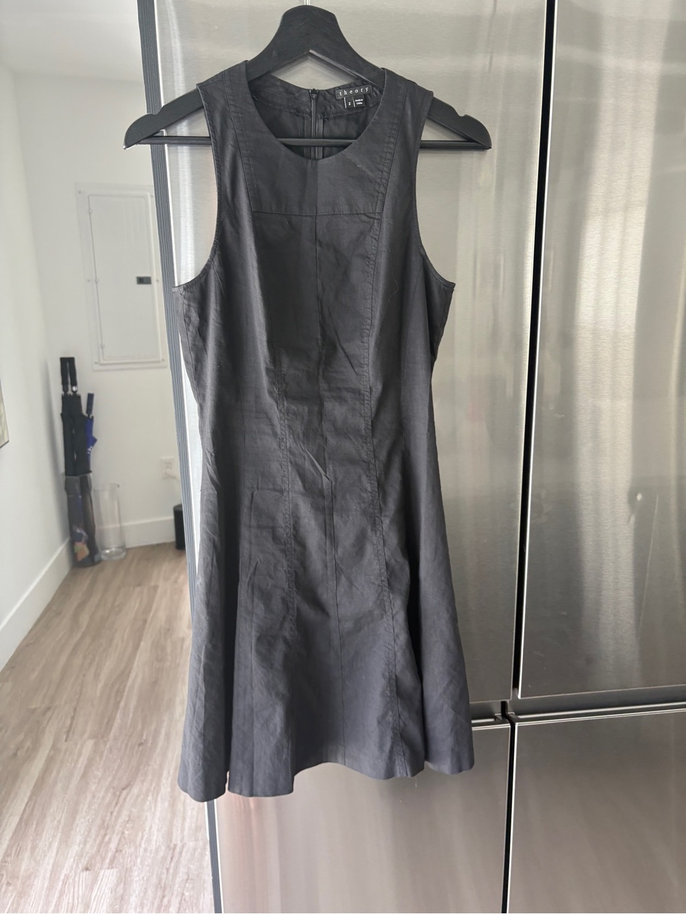 Theory Sleeveless Black Mini Dress
